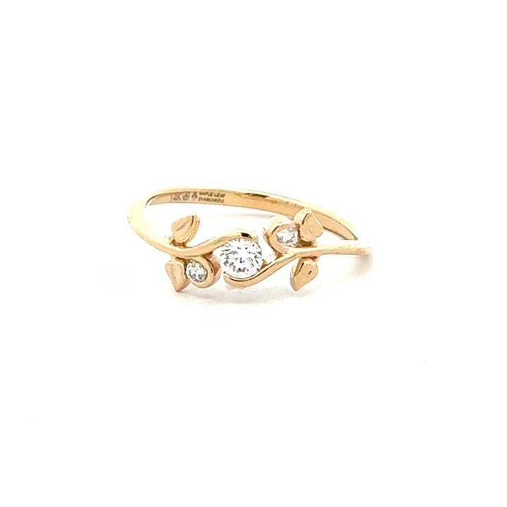 Canadian Diamond Leaf Ring