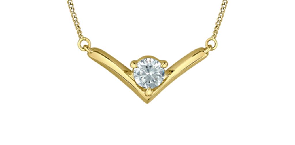 Lab Grown Diamond "V" pendant