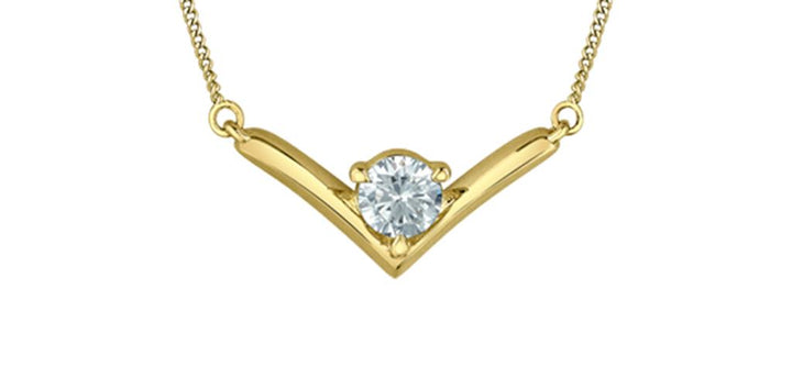 Lab Grown Diamond "V" pendant