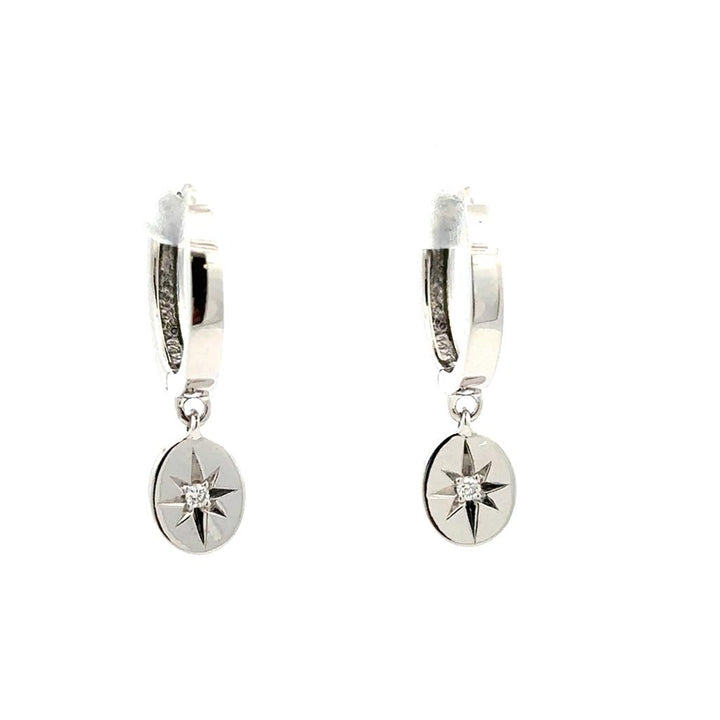 Maple Leaf Diamonds Drop Earrings