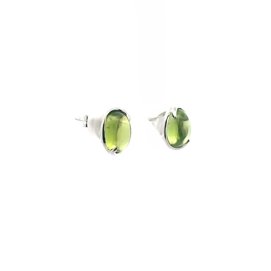 Oval Peridot Earrings