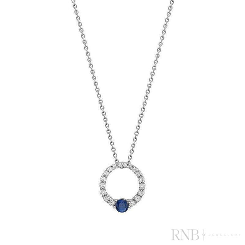 Circle of Life Sapphire & Diamond Pendant