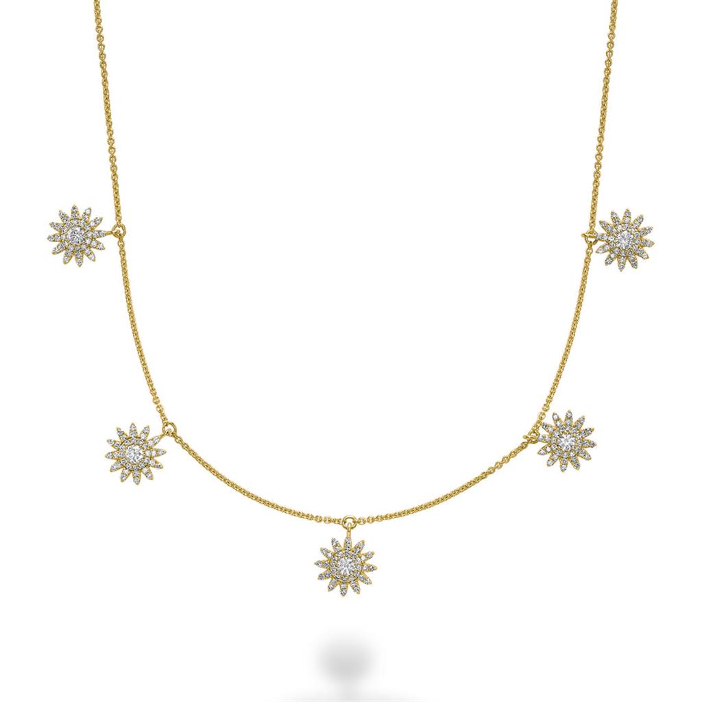 Diamond Sun Station Necklace