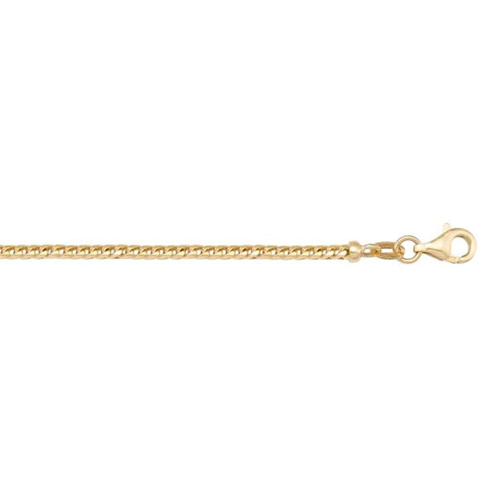 Yellow Gold Franco Chain - 16 Inches