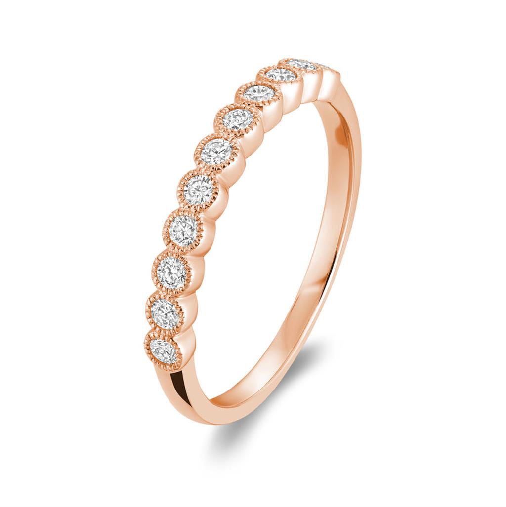 Rose Gold and Diamond Wedding/Anniversary Band
