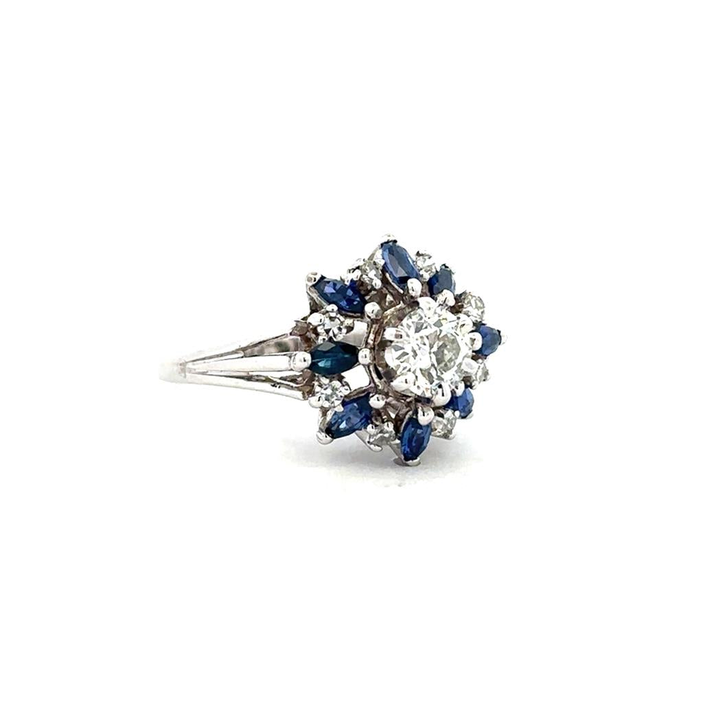 Diamond & Sapphire Cluster