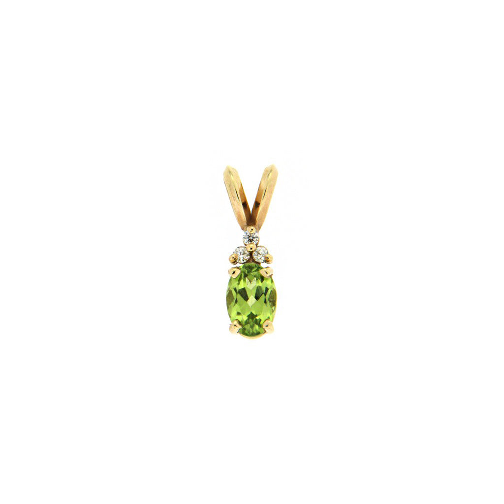 Peridot & Diamond Pendant
