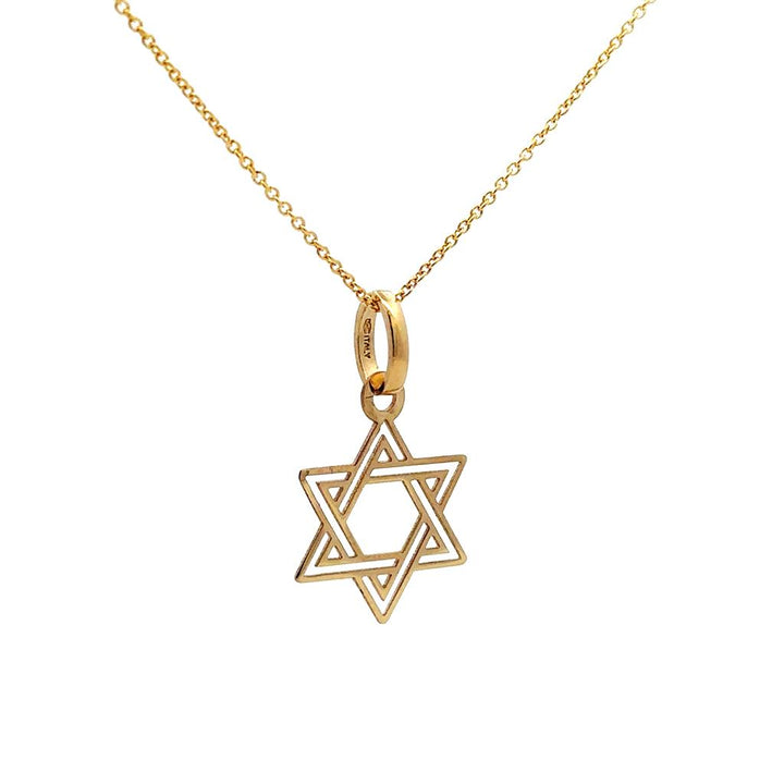 Yellow Gold Star of David on Chain