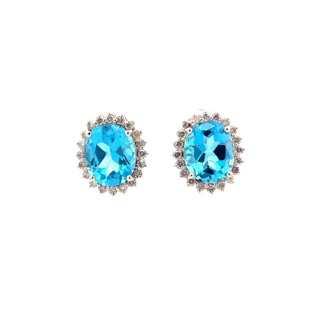Swiss Blue Topaz Earrings