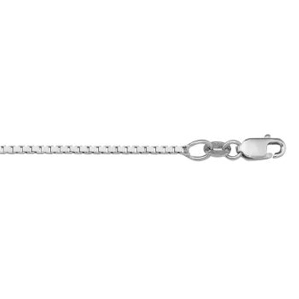 White Gold Box Link Chain - 18 Inches