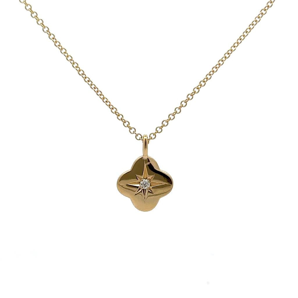 Maple Leaf Diamonds Pendant Clover Pendant