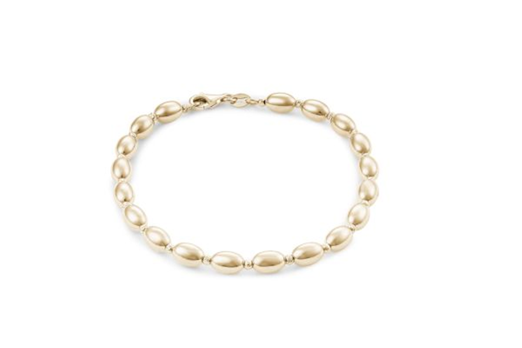 Gold Oval Ball Bracelet