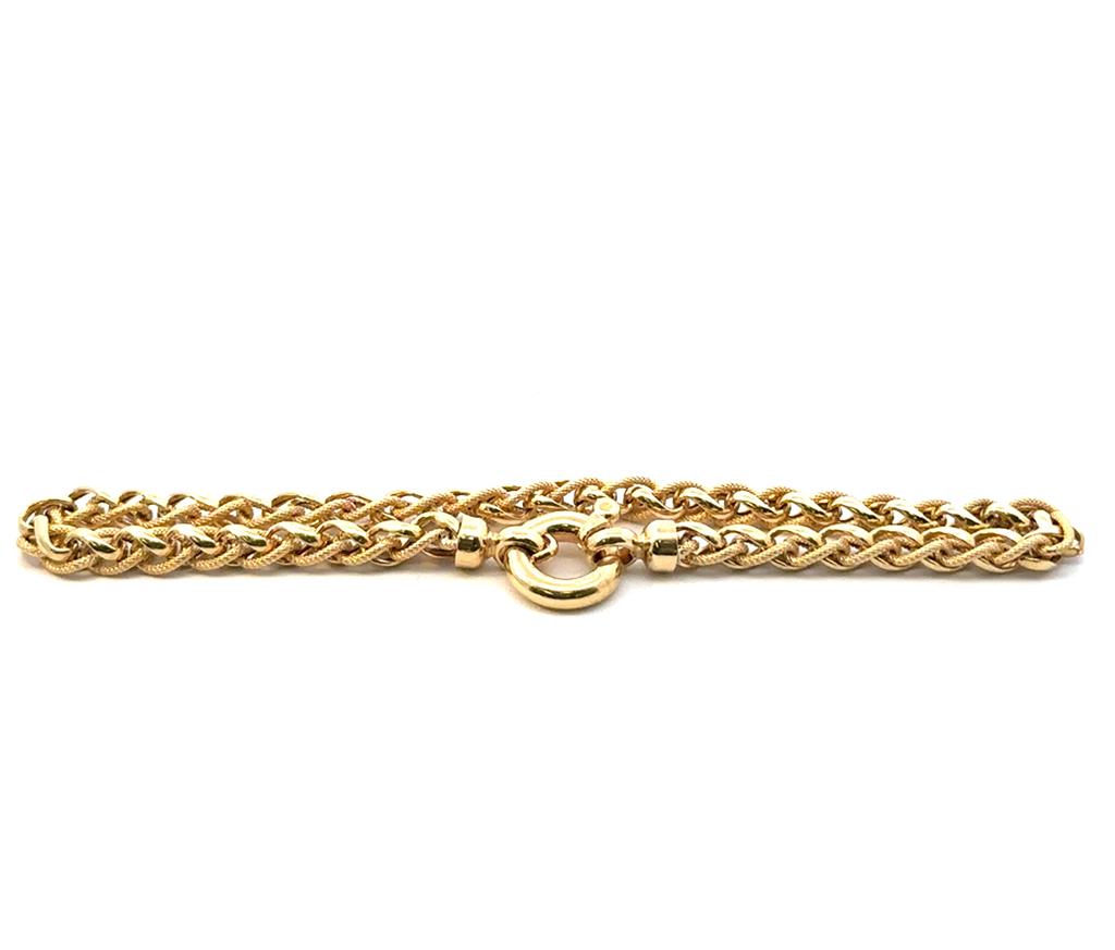 18K Wheat Link Bracelet