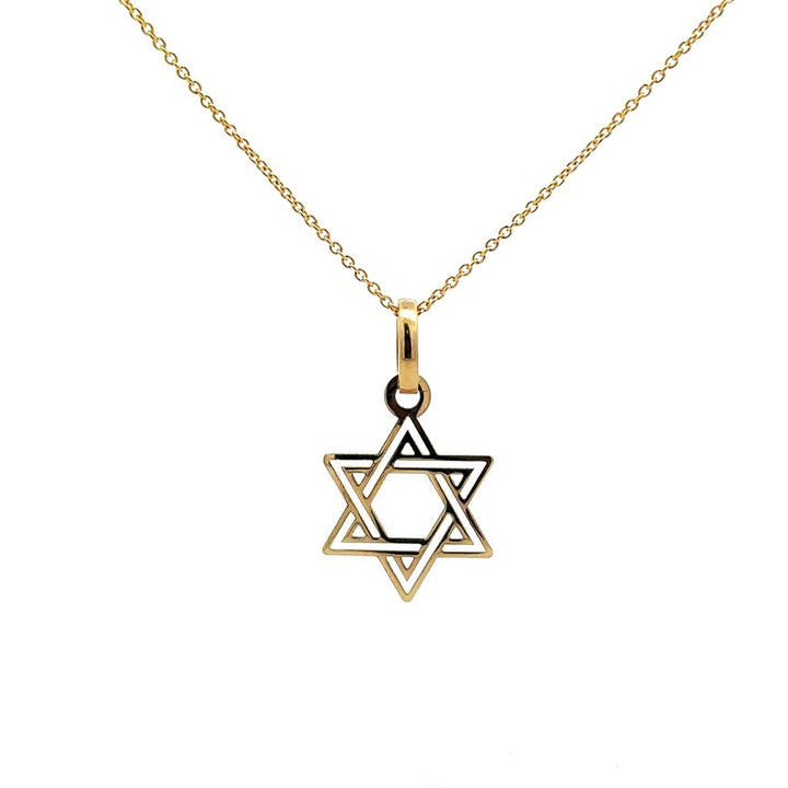 Yellow Gold Star of David on Chain