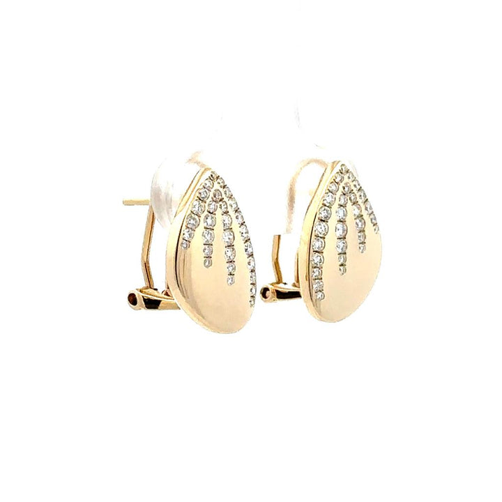 Flat Pear-Shaped Earrings