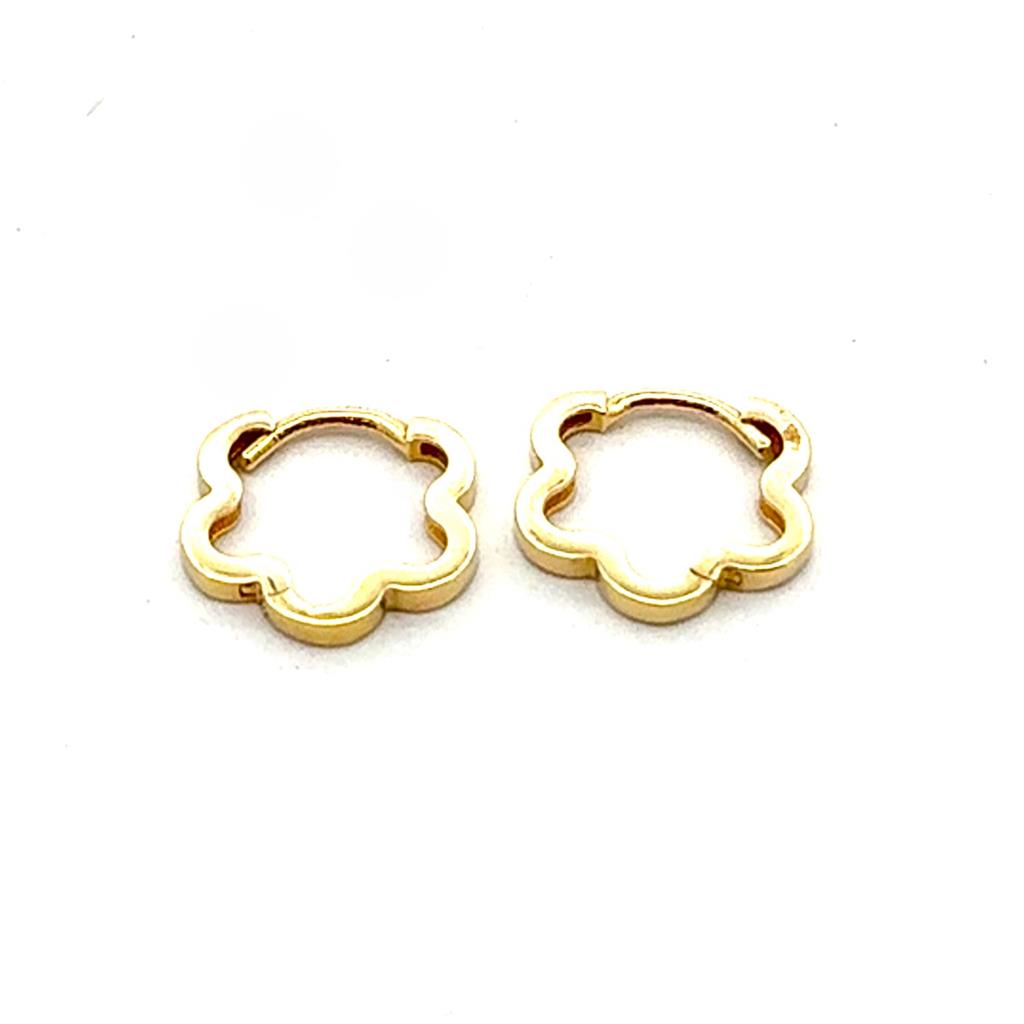 Yellow Gold Wavy Small Huggies