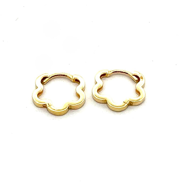 Yellow Gold Wavy Small Huggies