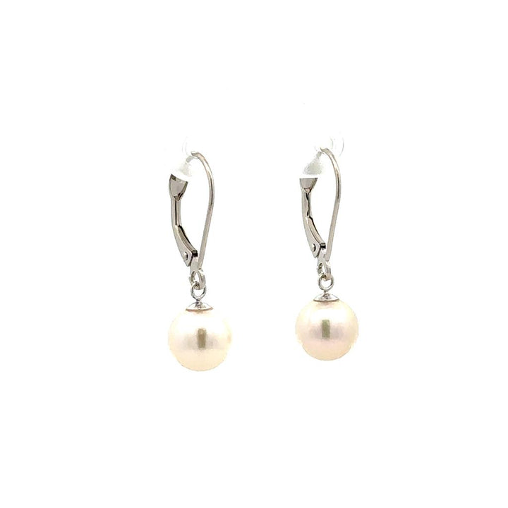 White Gold Akoya Pearl Earrings