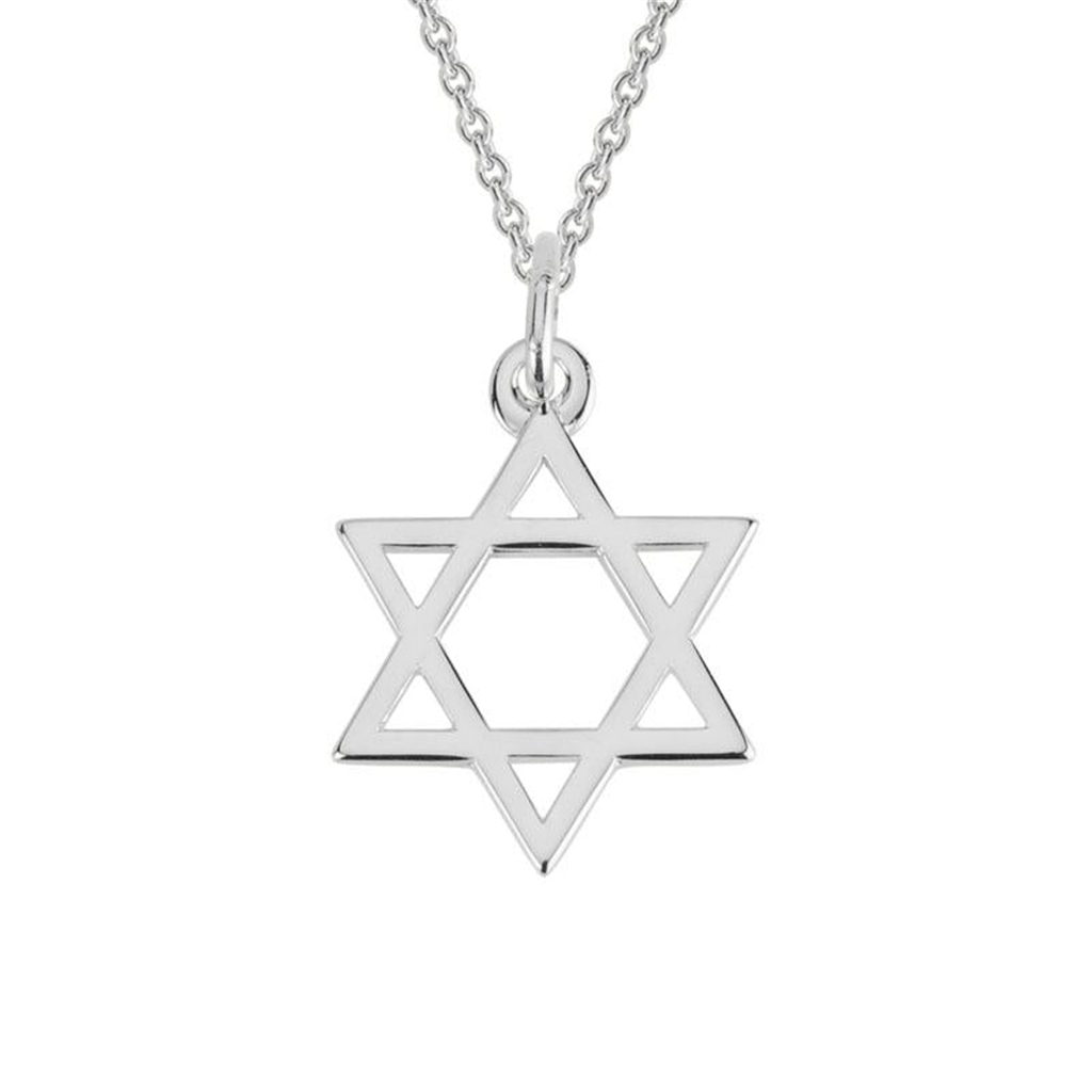 White Gold Star of David
