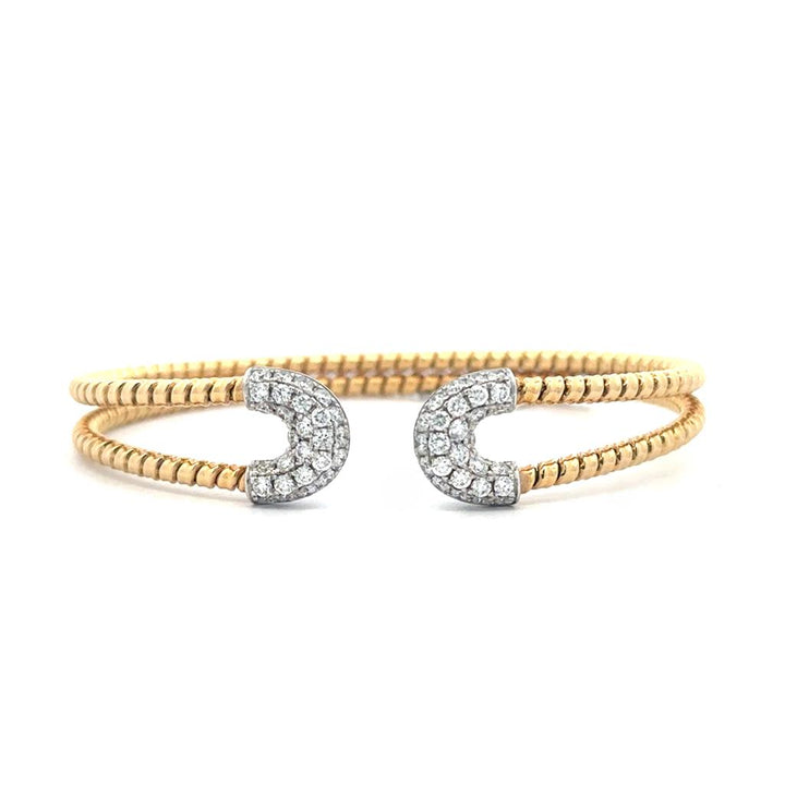 18K Gold & Diamond Bangle