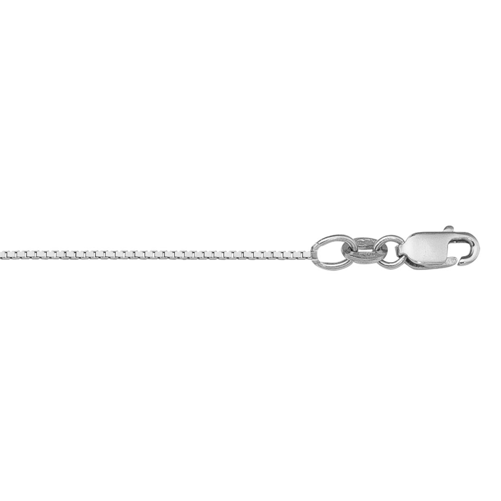 White Gold Box Chain - 20 Inches