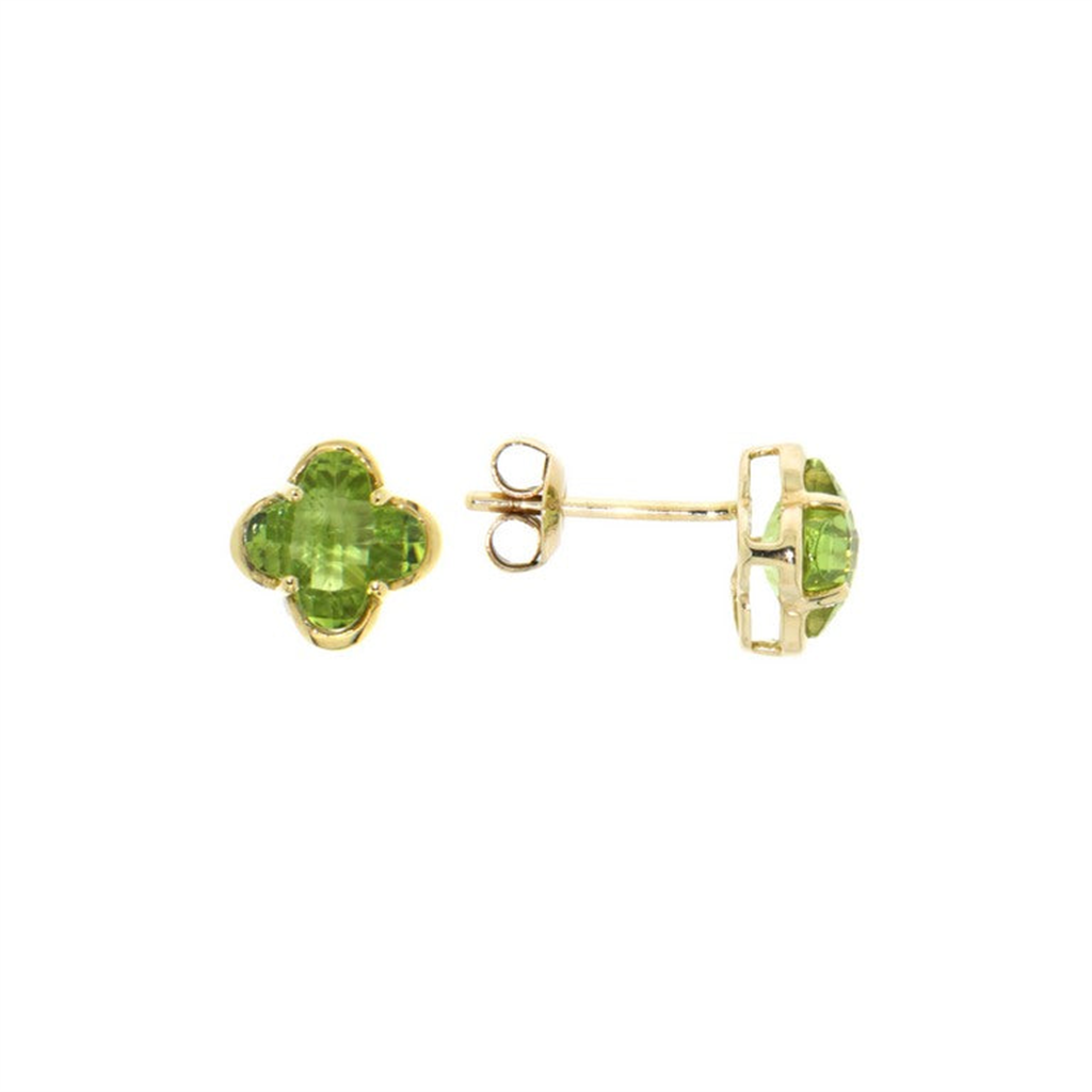 Clover Shaped Peridot Earrings