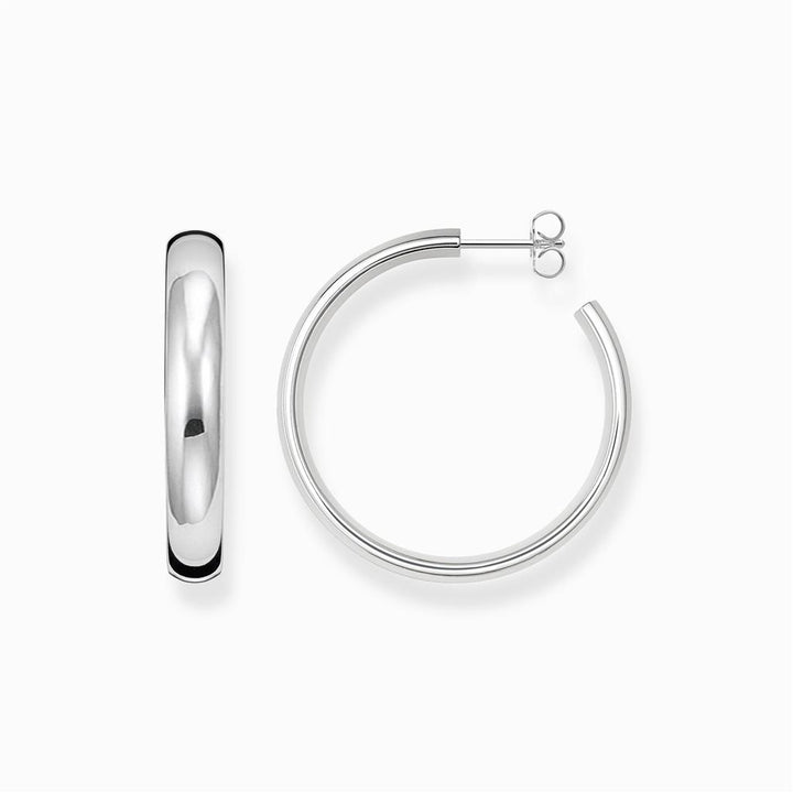 Sterling Silver Tubular Hoop Earrings