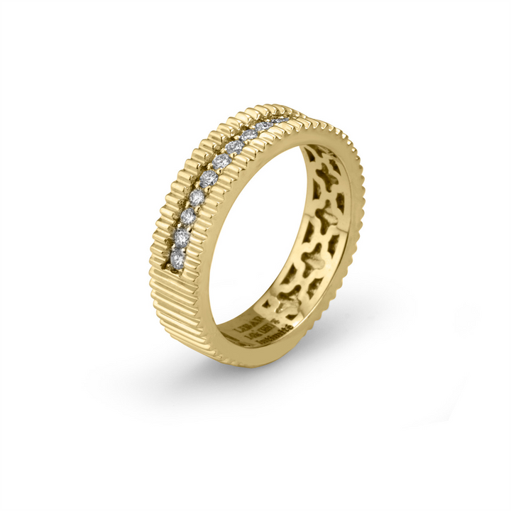 Ridged Diamond Ring