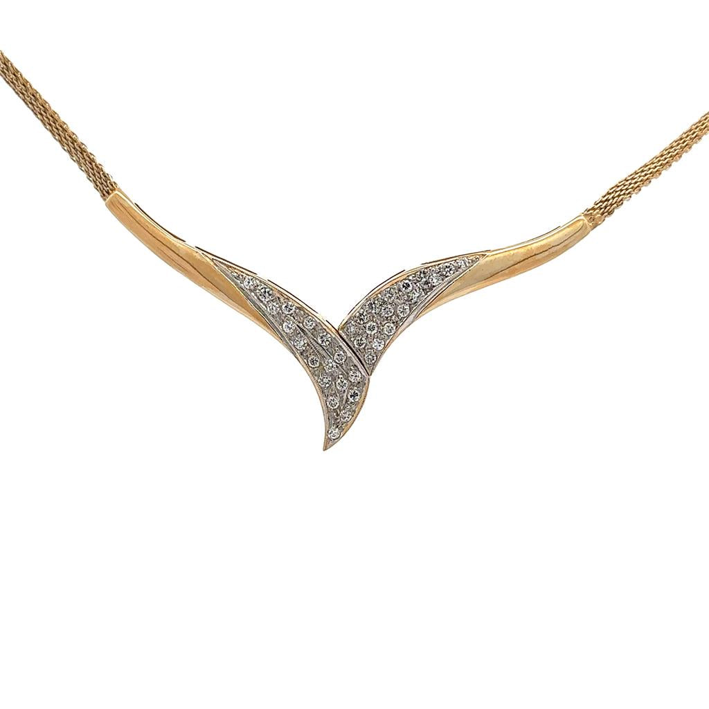 Yellow Gold and Diamond Necklace