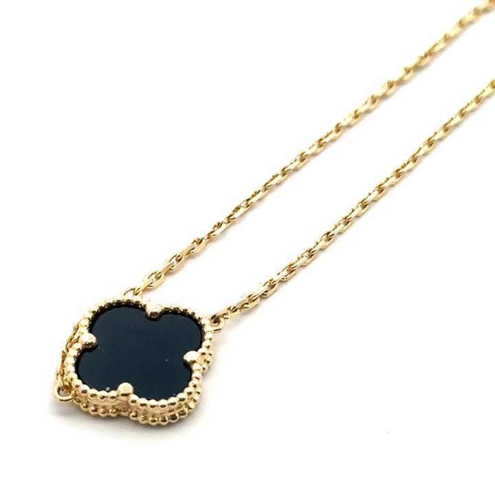 Gold & Onyx Clover Bracelet