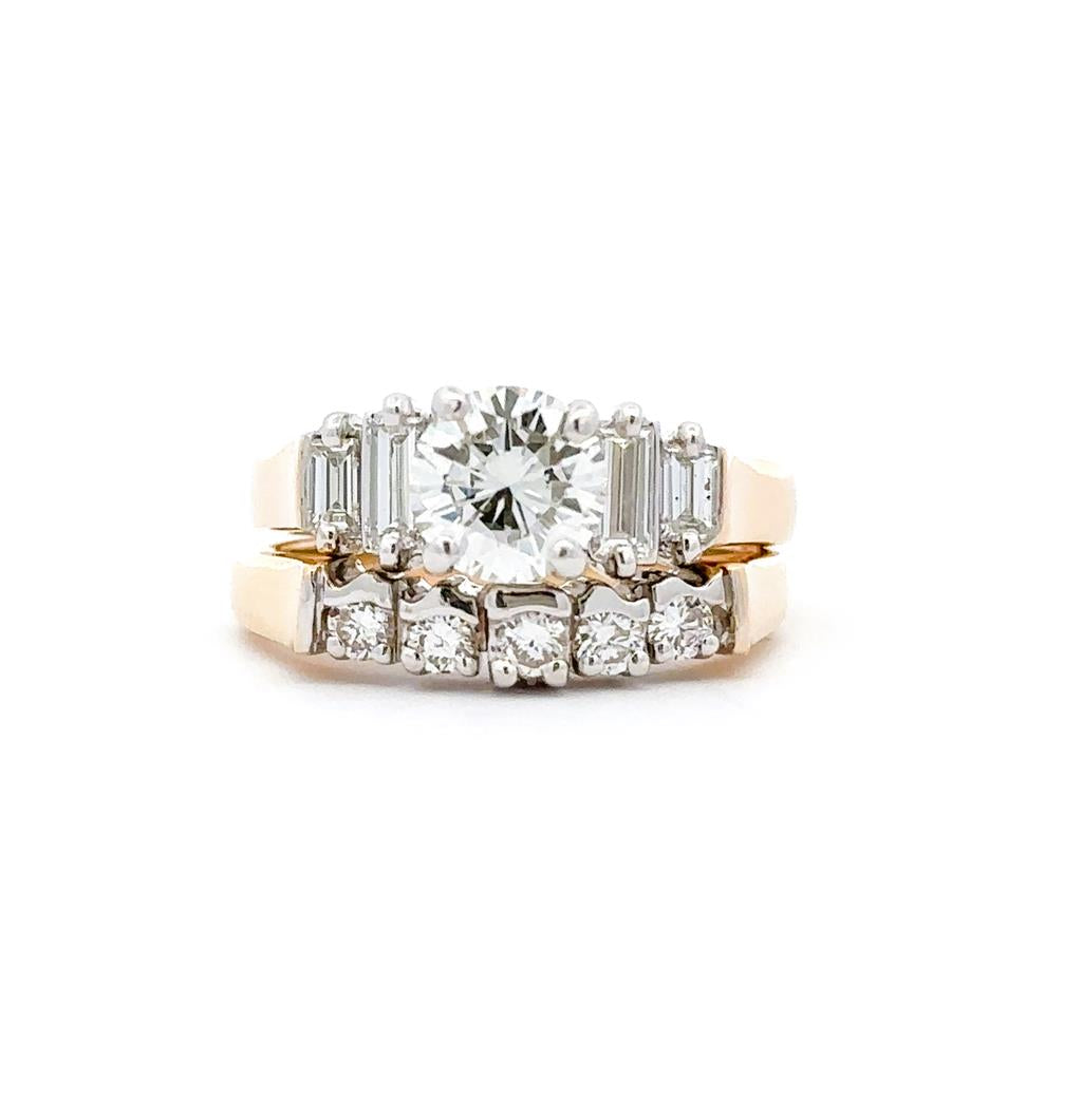 Engagement Ring and Wedding Band Set