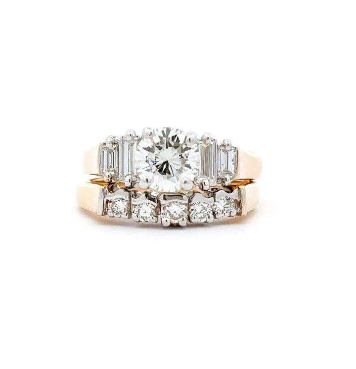 Engagement Ring and Wedding Band Set