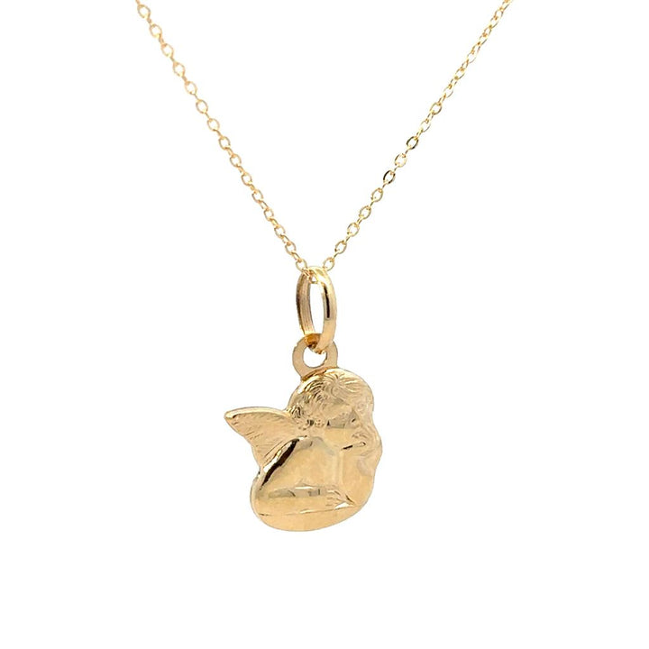 Yellow Gold Angel Pendant with Chain