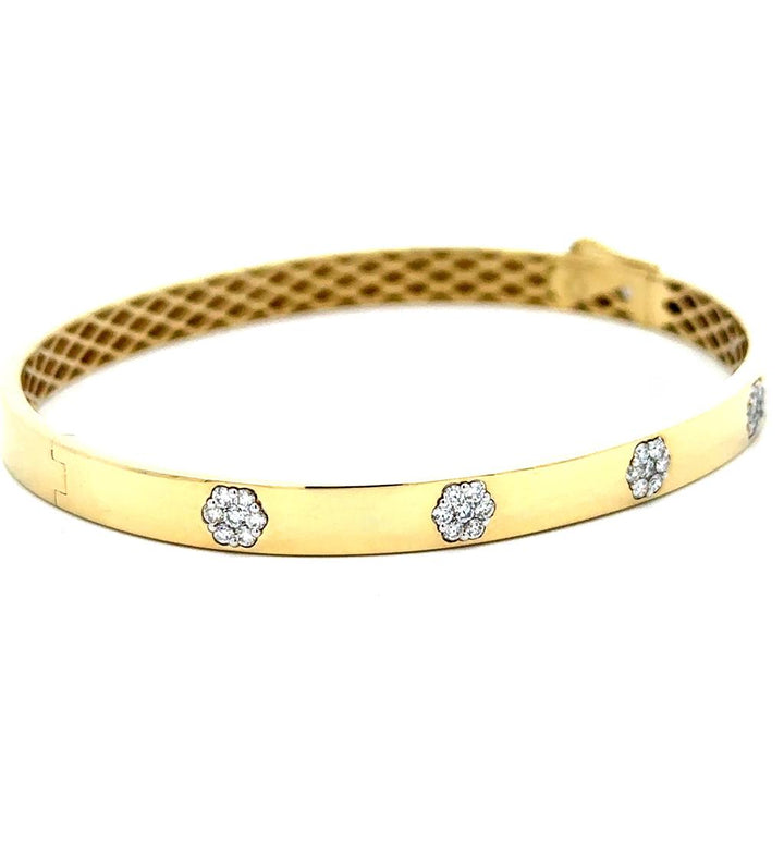 Yellow Gold and Diamond Bangle by Simon G.