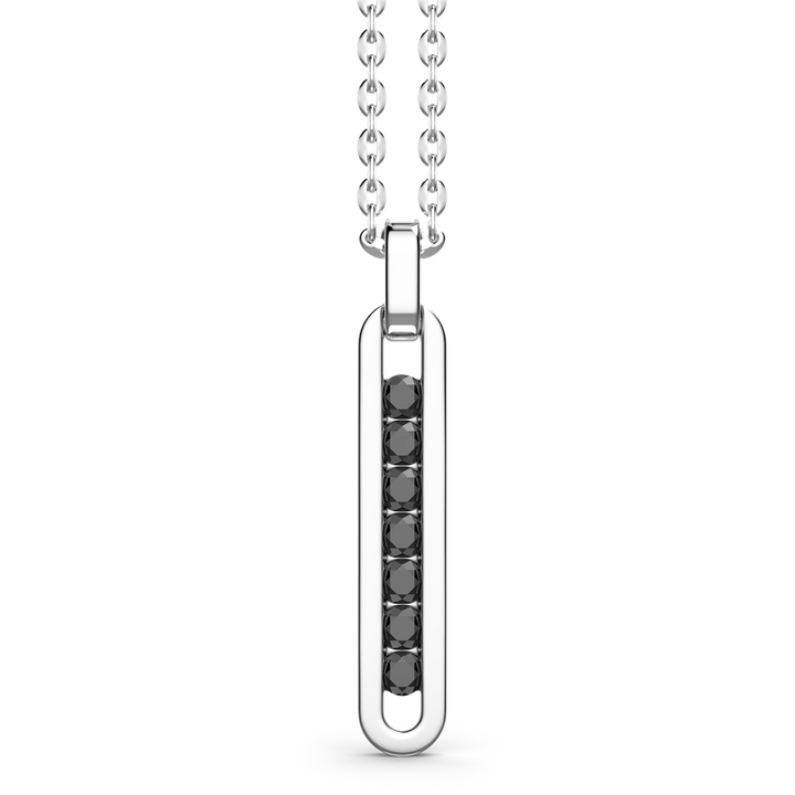 Silver Tag Pendant With Chain