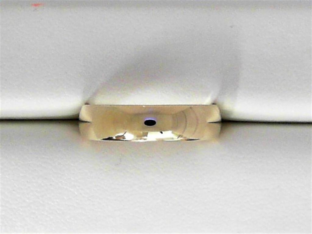 10K yellow gold domed heavy wedding band. The ring is 5 mm wide and fi
