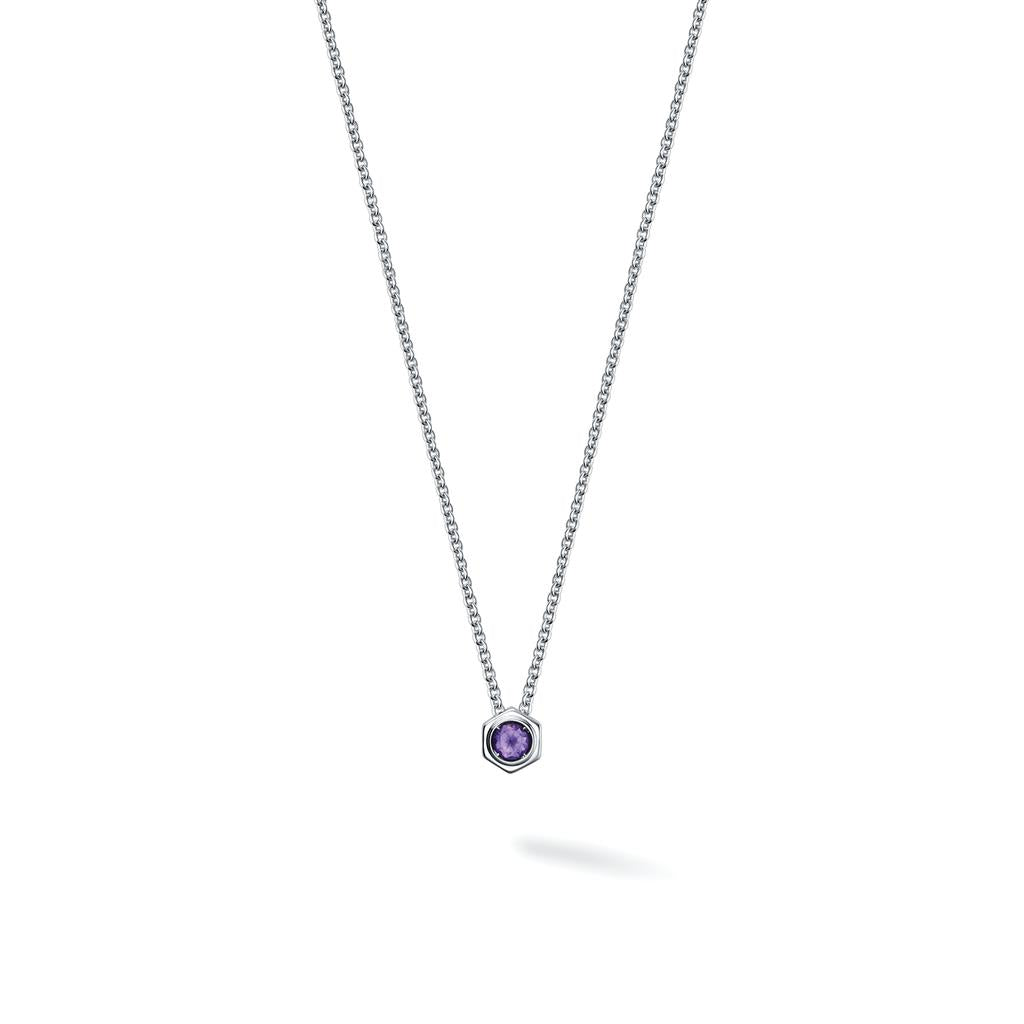 Birks Silver and Amethyst Pendant