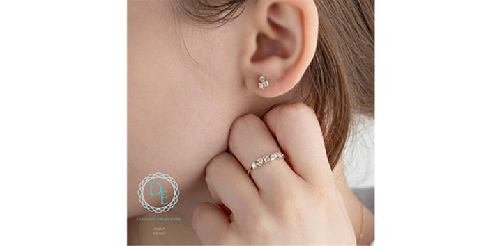 Lab Grown Diamond 3-Stone Earrings