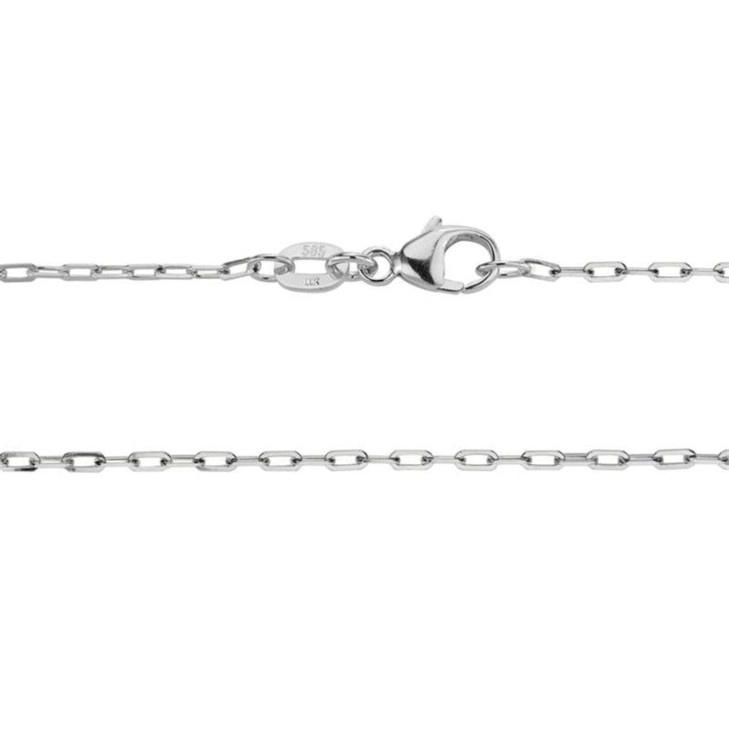 14K White Gold Chain - 16 Inches