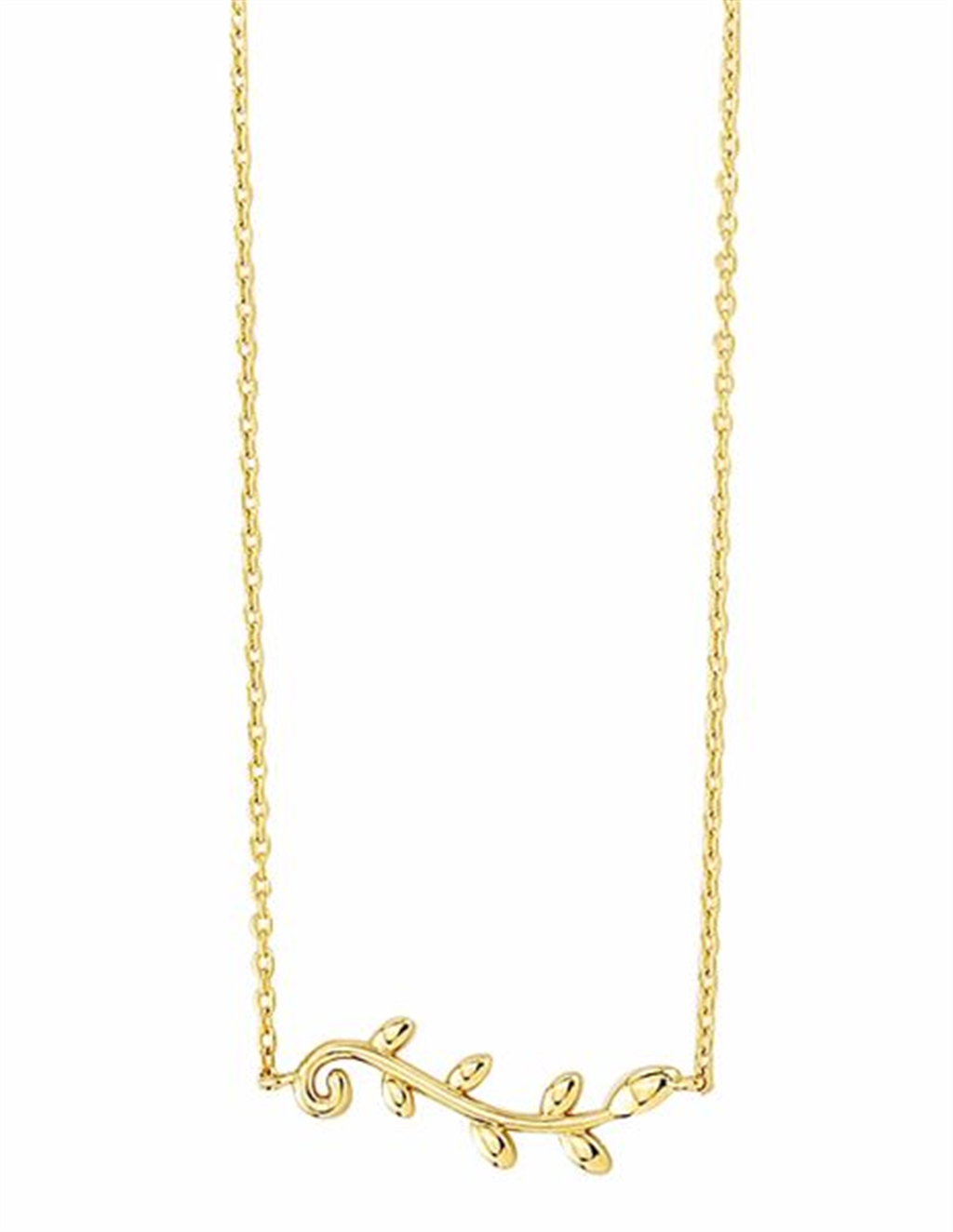 Olive Leaf Pendant with Chain