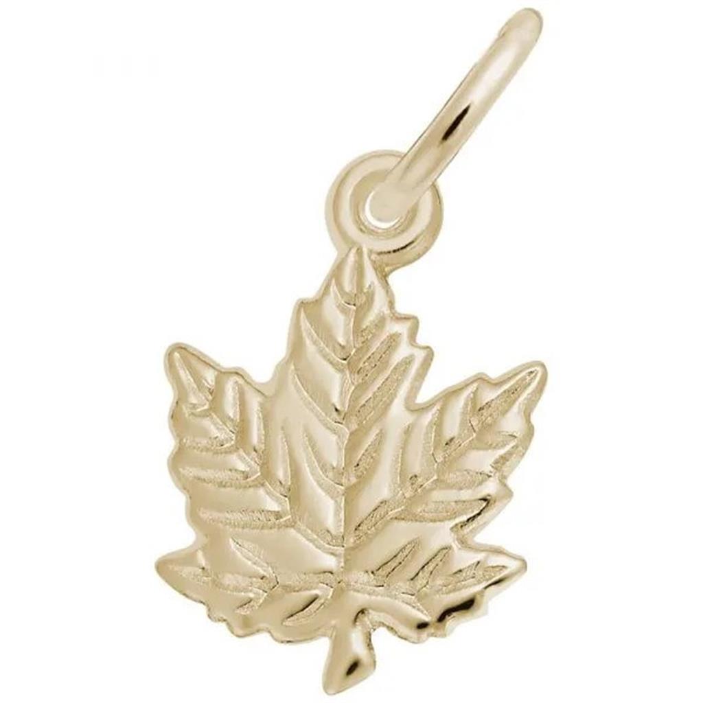 Yellow Gold Maple Leaf Charm/Pendant