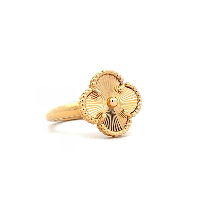 Yellow Gold Clover Ring