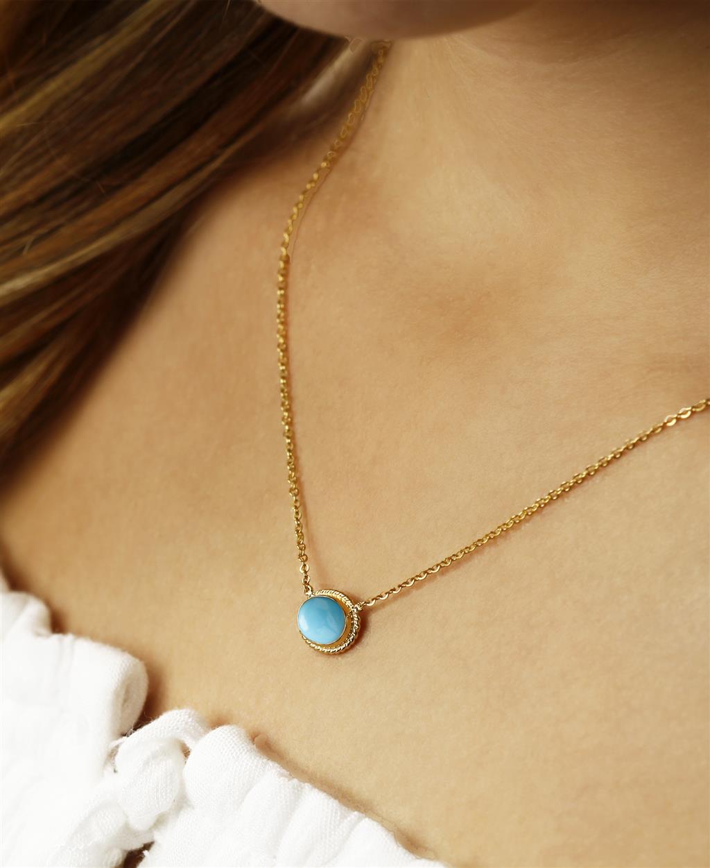 Gold & Turquoise Pendant