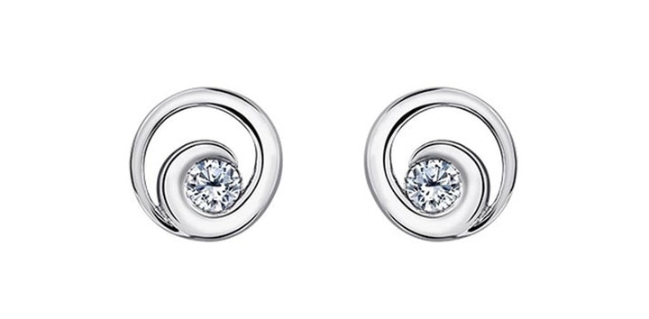 Maple Leaf Diamonds Stud Earrings