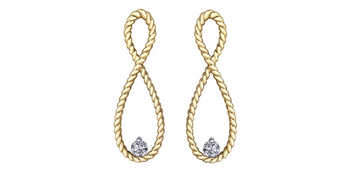 Canadian Diamond & Gold Earrings - Davidson's Jewellers