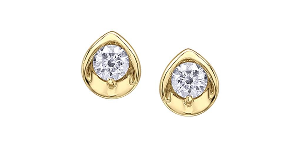 Canadian Gold & Diamond Stud Earrings - Davidson's Jewellers