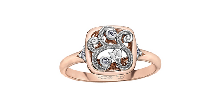 Rose & White Gold Ring