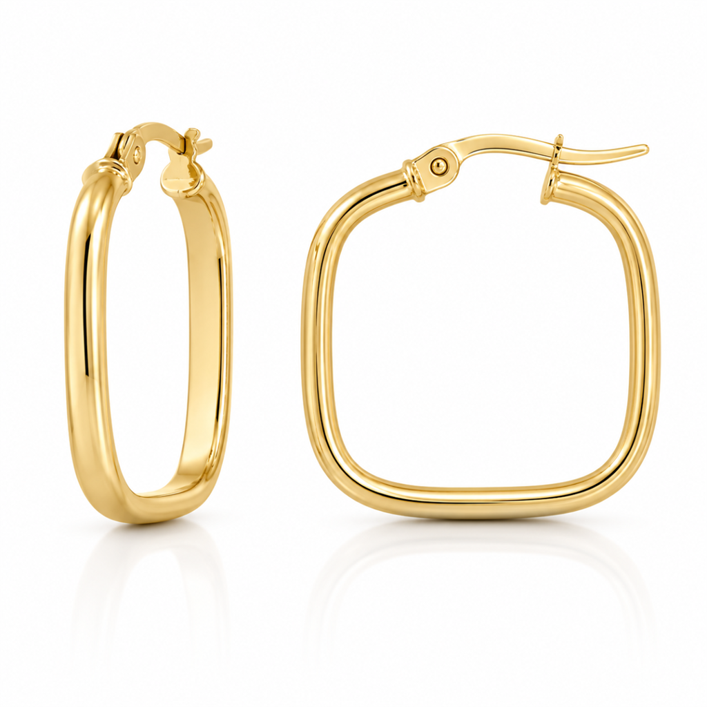 Soft Square Hoop Earrings