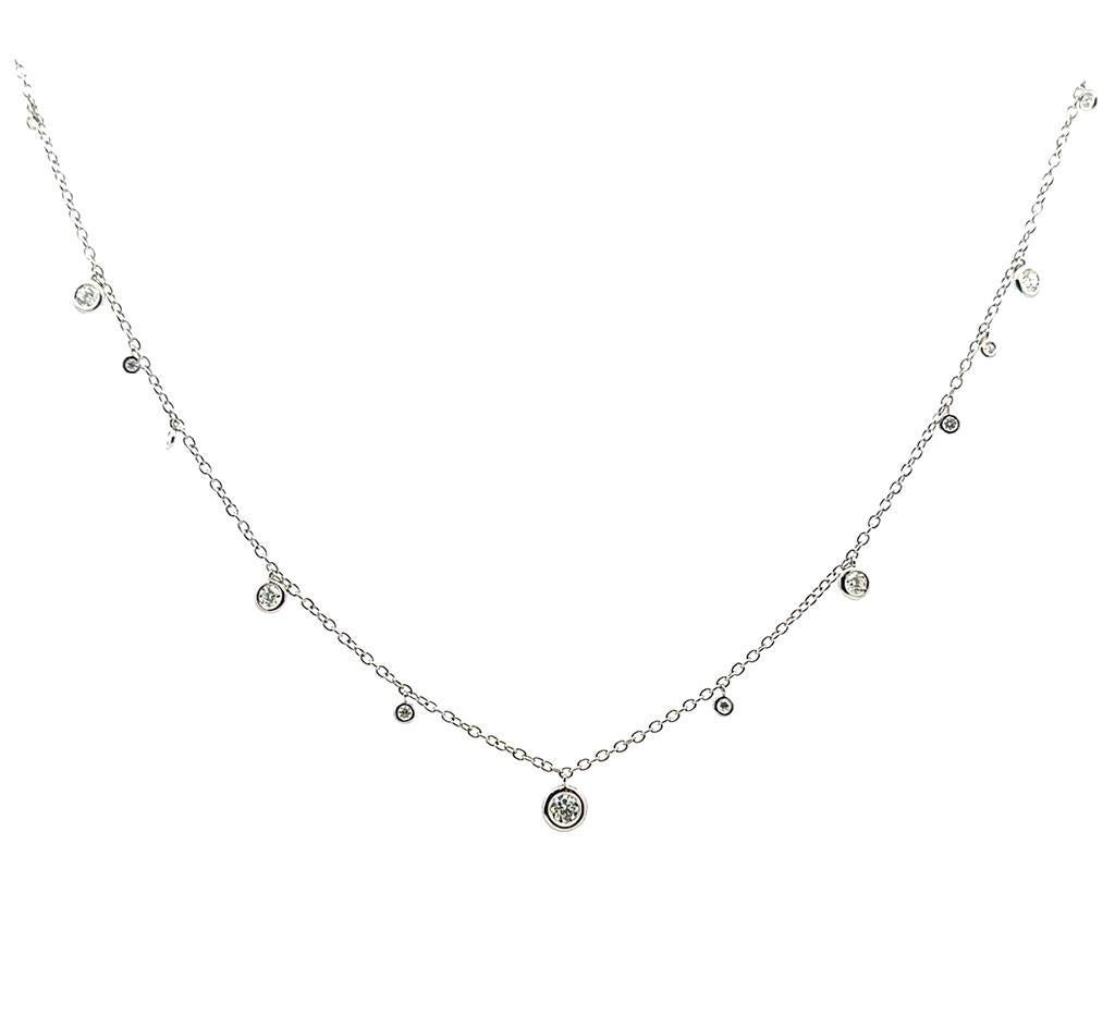 Diamond Dangle Necklace - 18K