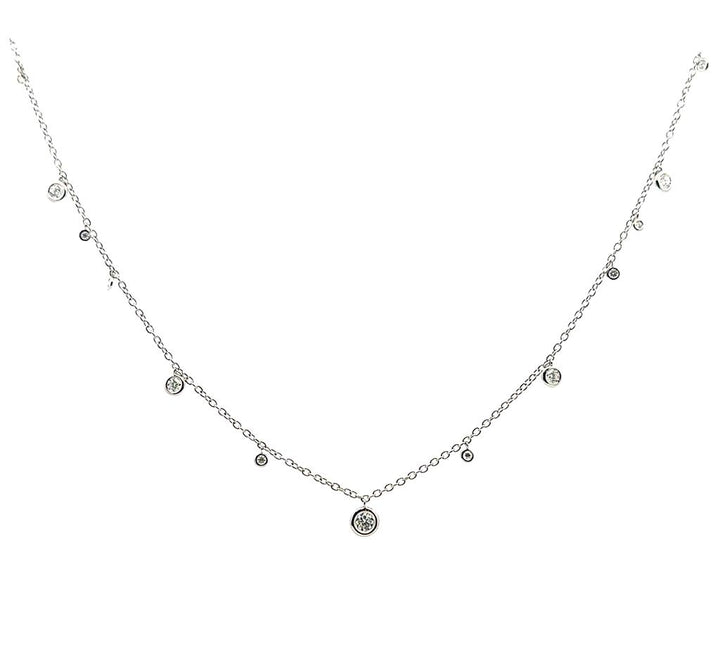 Diamond Dangle Necklace - 18K